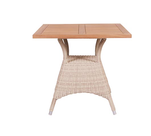 Dining Table 80x80cm Venice Wicker Teak Wholesale Teak Outdoor Furniture Sydney Australia
