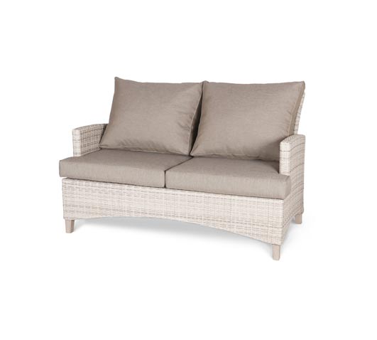 2 seater sofa Venice Wicker White Wash Teak Wholesale Teak Outdoor Furniture Sydney Australia