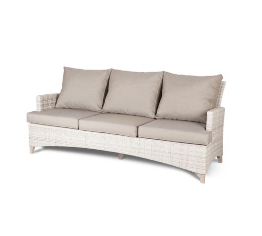 3 seater sofa Venice Wicker White Wash Teak Wholesale Teak Outdoor Furniture Sydney Australia