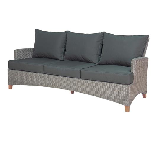 3 seater sofa Venice Grey Wicker and Teak Outdoor Furniture Wholesale Sydney Australia