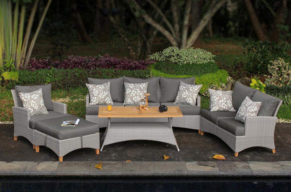 venice grey wicker teak smooth teak furniture outdoor collection Wholesale Sydney Australia